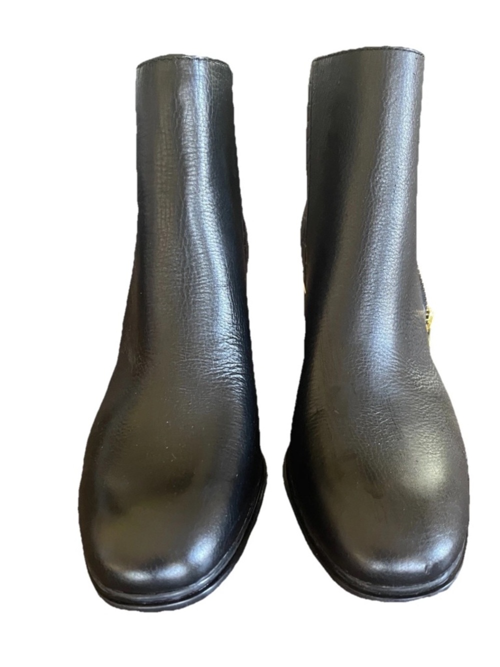 Isola Black Leather Ankle Boots